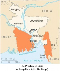 Map of proposed state of Bangabhumi Map of proposed state of Bangabhumi